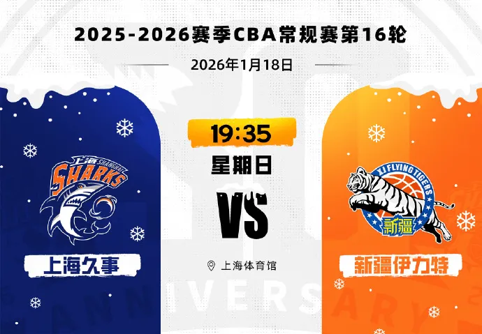 球探直播-上海发布明晚对阵新疆数据前瞻：上赛季2次交手球队均告负